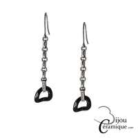 boucles d'oreilles pendantes céramique